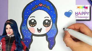 How to Draw Evie | Disney Descendants 3 - Happy Drawings