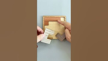 Can you put four pieces in the frame and remove them?#Puzzles #IQ #iqtest