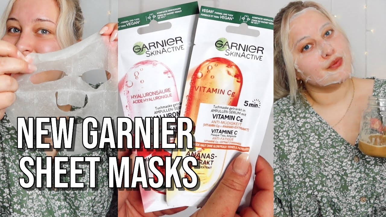 GARNIER AMPOULE SHEET MASK REVIEW - YouTube