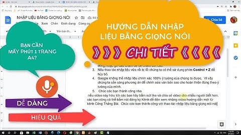 Cách nhập văn bản bằng giọng nói cho máy tính