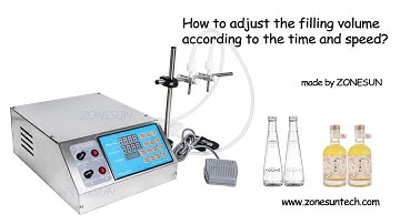 How to adjust the filling volume according to the time and speed(Diaphragm pump)