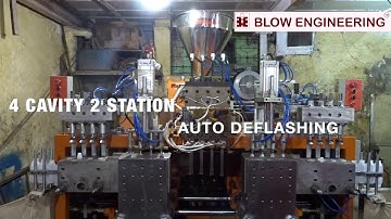 4X2 Auto DEFLASHING BLOW MOULDING MACHINE for LYCHEE JUICE BOTTLE