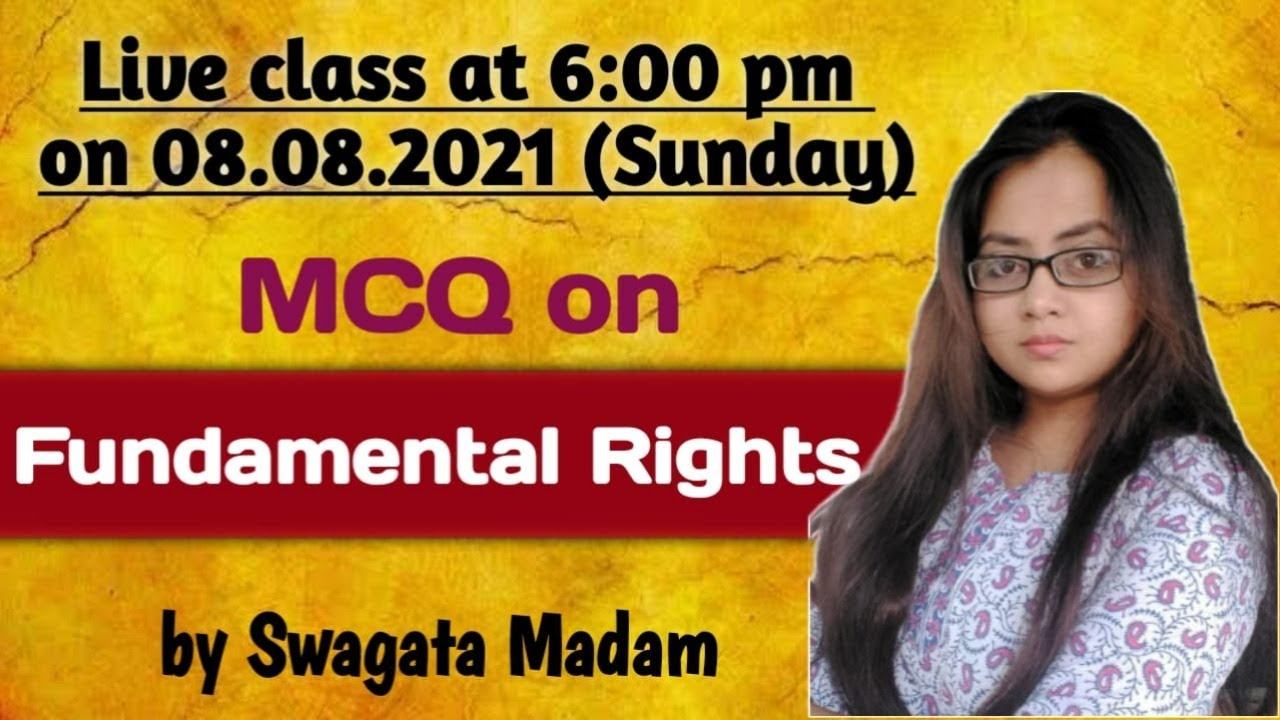 Mcq on fundamental rights by swagata madam youtube