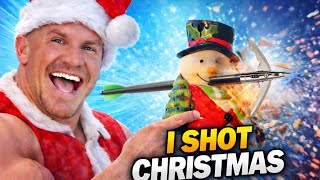 SLOW MOTION 80lb Bow VS Christmas W/ a $200,000 camera 🤯 | BEAST Broadheads |