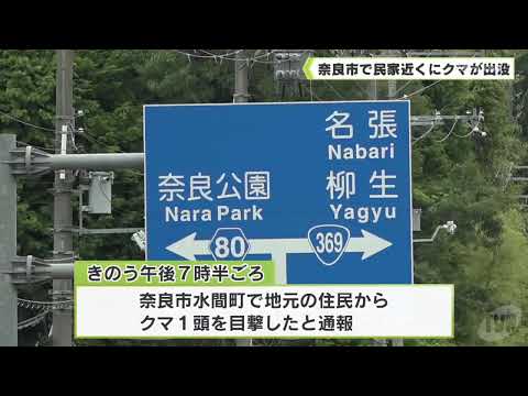 奈良市で民家近くにクマが出没