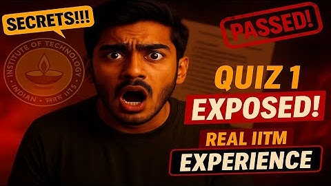 IITM BS Quiz 1 Experience 😱 | Graded Assignment Strategy & What to Avoid!|  IITM BS Honest Review