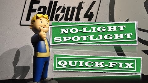 Fallout 4 - How to QUICK FIX your Non-Lit-up Spotlights (Temporarily)