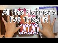 ALL THE PLANNERS | my 2020 planner pile | everything I've dabbled in