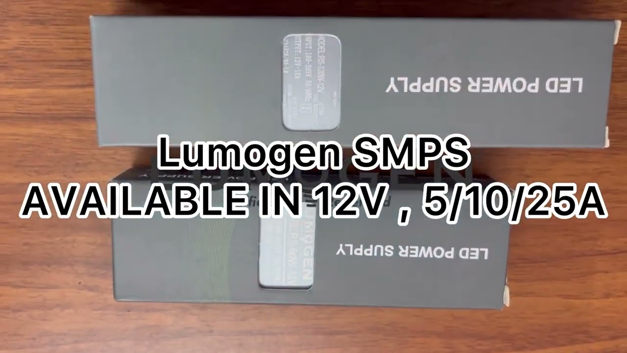 Lumogen 12V 5A/10A/25A Slim SMPS -  DC Metal LED Power Supply | Reliable and Efficient