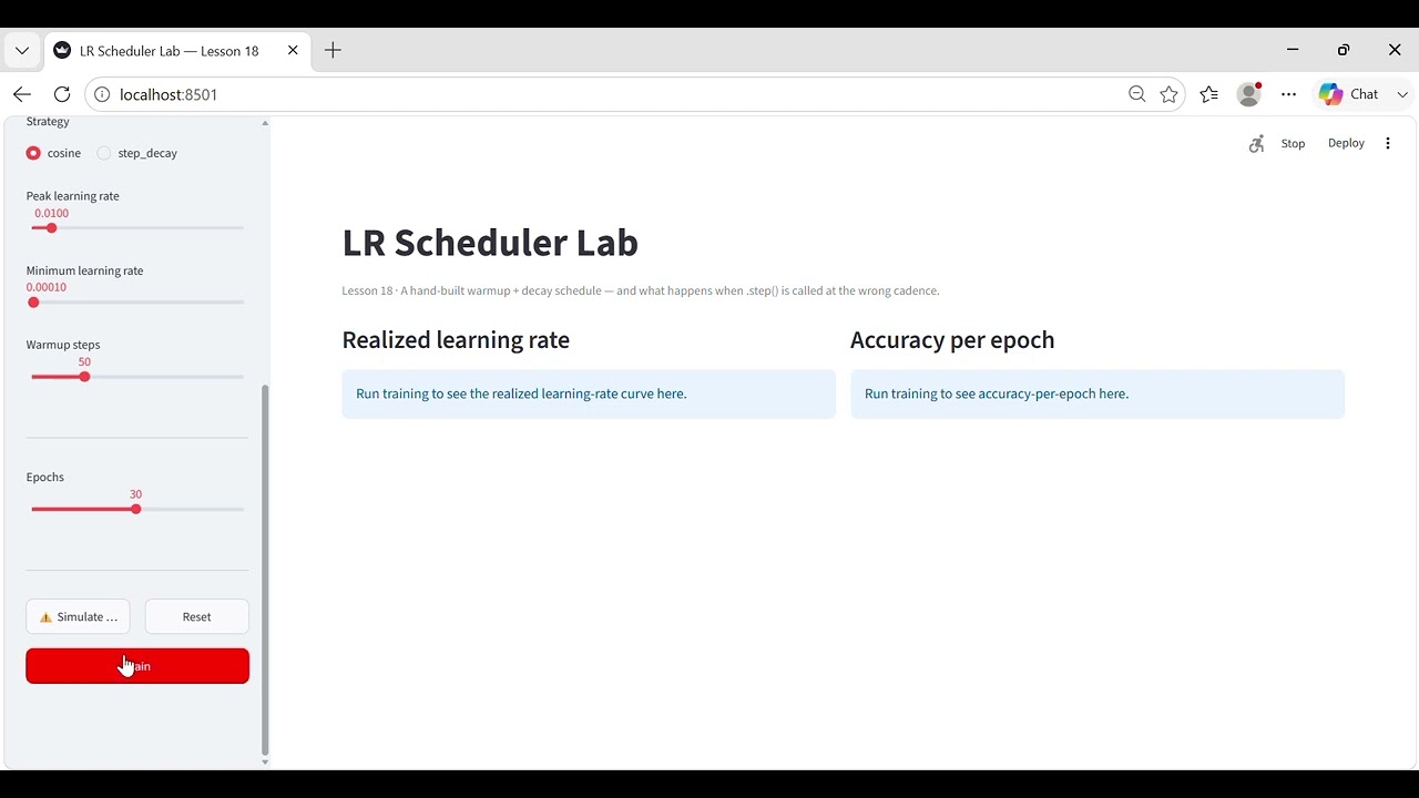 Day 18: Build a Learning Rate Scheduler From Scratch in PyTorch | Warmup + Cosine Decay