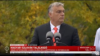 Orbán Viktor beszéde a Mária Valéria híd újjáépítésének 20. évfordulóján