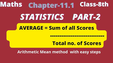 Class 8 Practice Set 11.1 Lecture 2 | Maharashtra Board Std 8 | Chapter 11 Statistics| 8th Maths