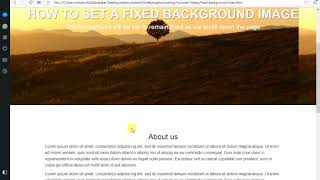 How to set a fixed background image