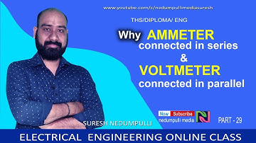 Electrical measuring instruments//why ammeter in series and voltmeter in parallel/part 30