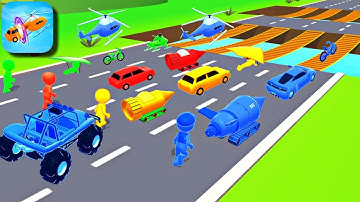 Shape Shifting 🏃‍♂️🚗🚲🚦all Levels Gameplay Walkthrough Android,ios Max Level MAXER146