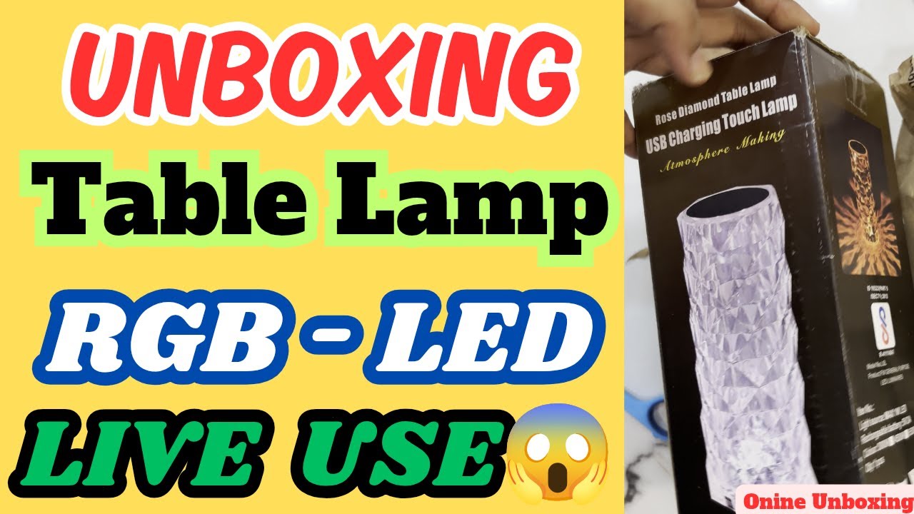 Crystal Diamond LED Table Lamp UNBOXING Color Changing Light Night Decorative Lamp 