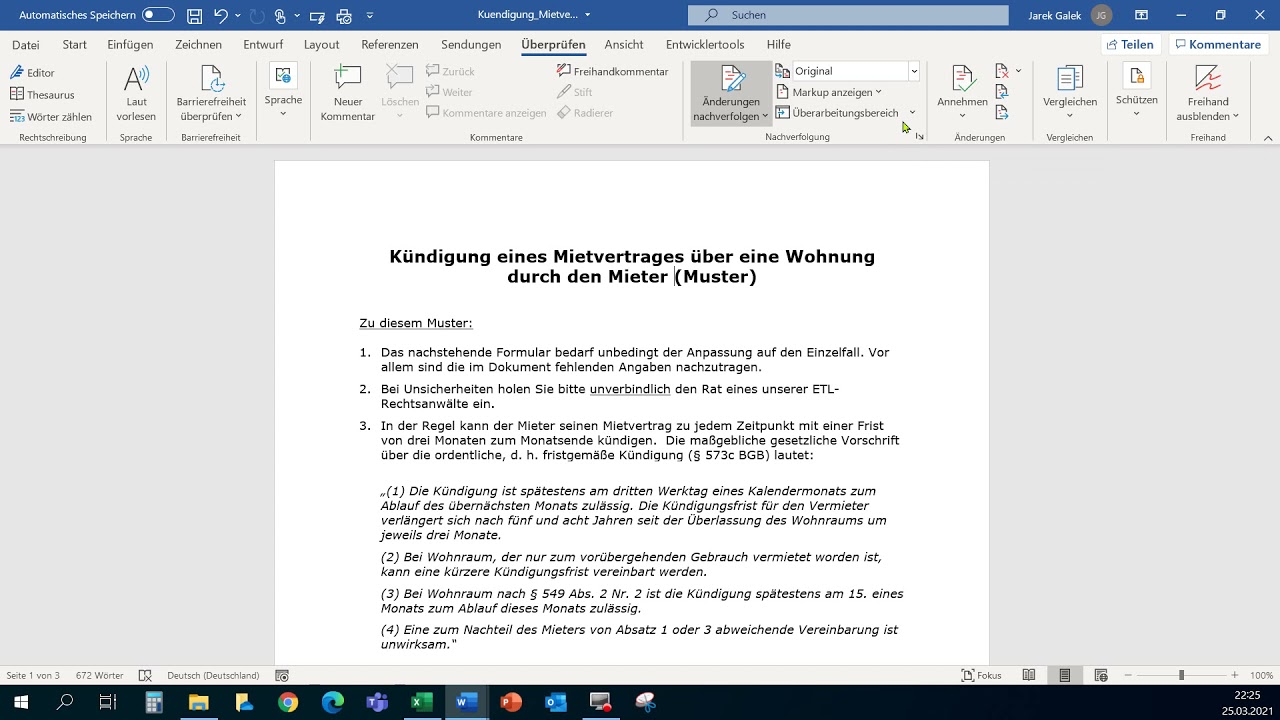 Word: Änderungen nachverfolgen, suchen, akzeptieren, ablehnen, Überarbeitungsbereich,  Markup