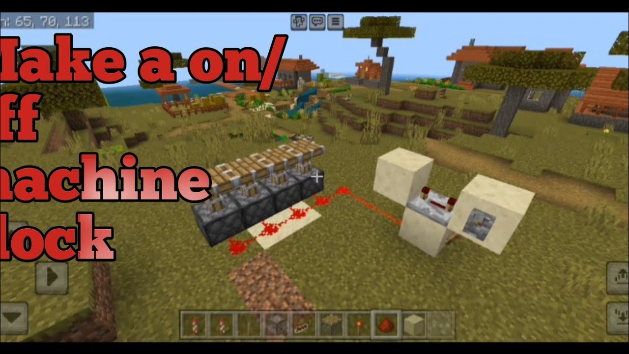 Making a on/off machine clock #kumar's gamer#minecraft #gameplay - YouTube