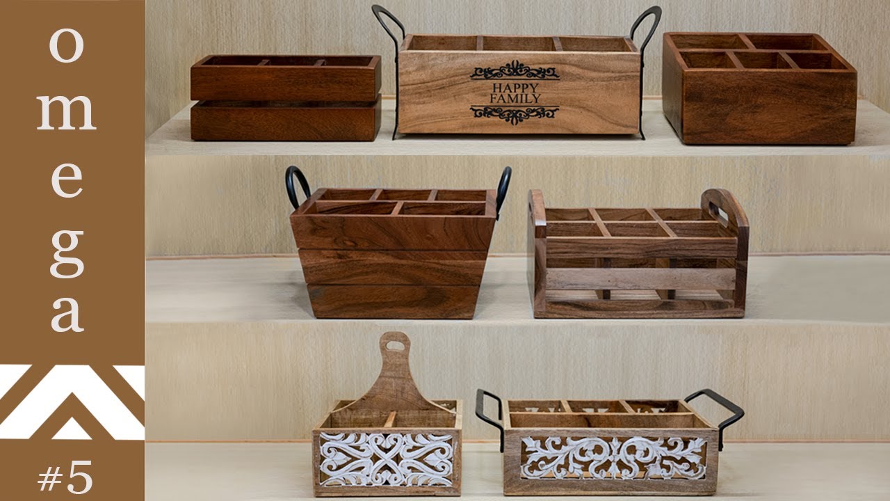 WOODEN OIL CADDY COLLECTION - Omega Exclusive / Omega Glassware - Home Delivery available