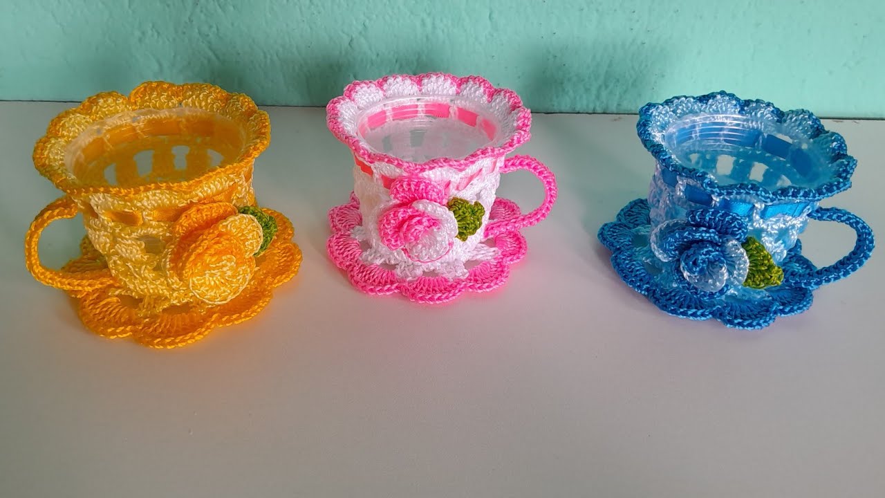 XÍCARA EM CROCHÊ ☕️ | PASSO A PASSO - Valdenete Crochê