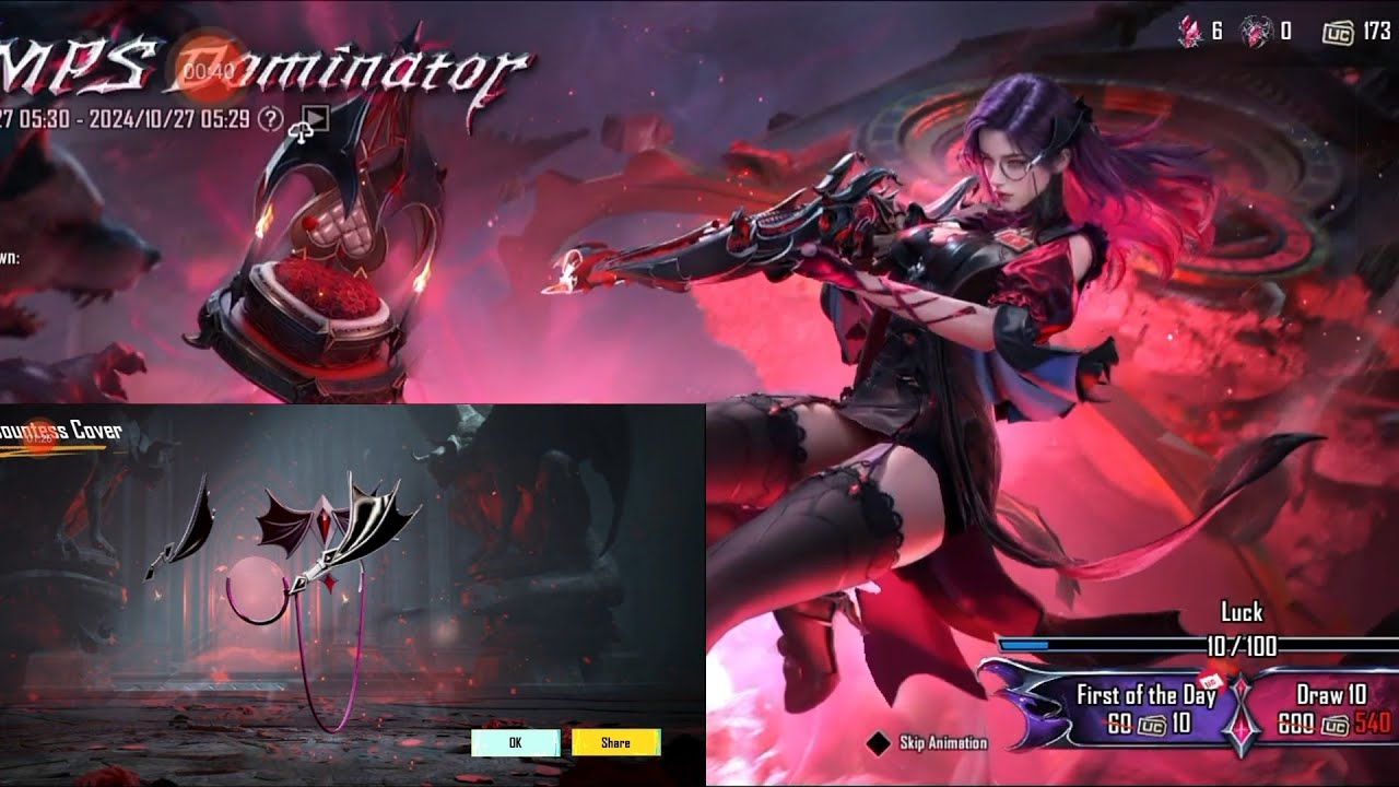 10 UC luck 🤞 New Ultimate Vampyra Countess Cover In.   bgmi