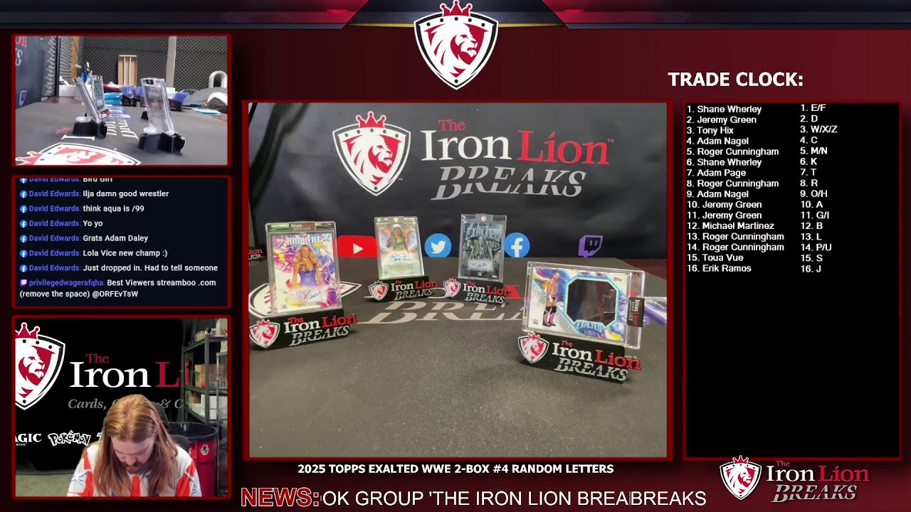 2025 Topps Exalted WWE 2-Box #4 Random Letters