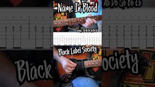 Name in Blood Guitar Riff by Black Label Society w/TABS #guitar #guitarcover #shorts