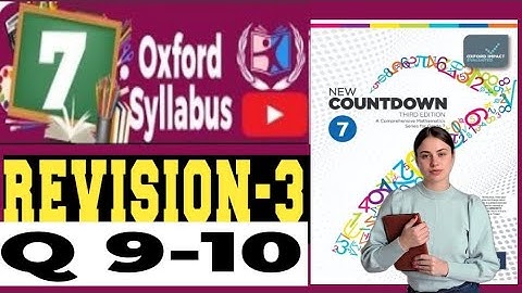 Class 7 Math l Revision 3 l Q 9-10 l New Countdown 3rd Edition l Shahzad Ali Shzi
