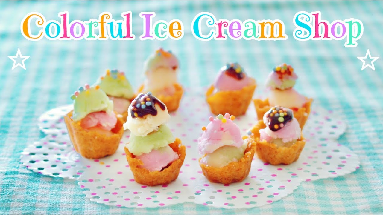 No-Melt Colorful Ice Cream Shop (Kracie Popin' Cookin' DIY Kit