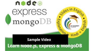 Learn NodeJS, Express and MongoDB Explanation in Hindi