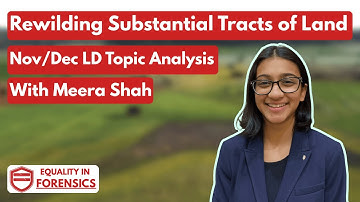 Rewilding Substantial Tracts of Land - November/December 2025 LD Topic Analysis Lecture w/Meera Shah