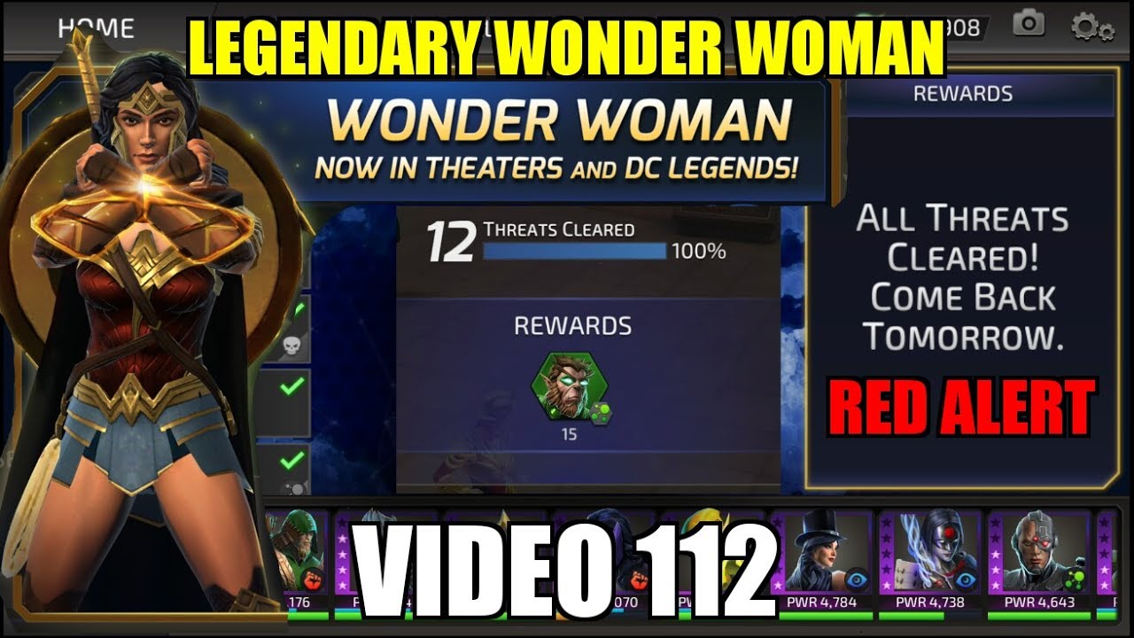 DC Legends Game Video 112 = Legendary Wonder Woman & Red Alert