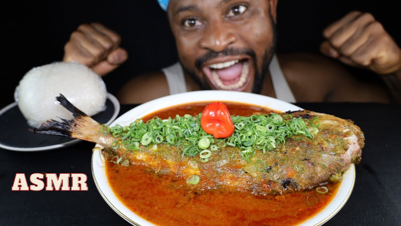 Mukbang Asmr Big FISH pepper Soup.Titi my Love,No where to be found In Japan.