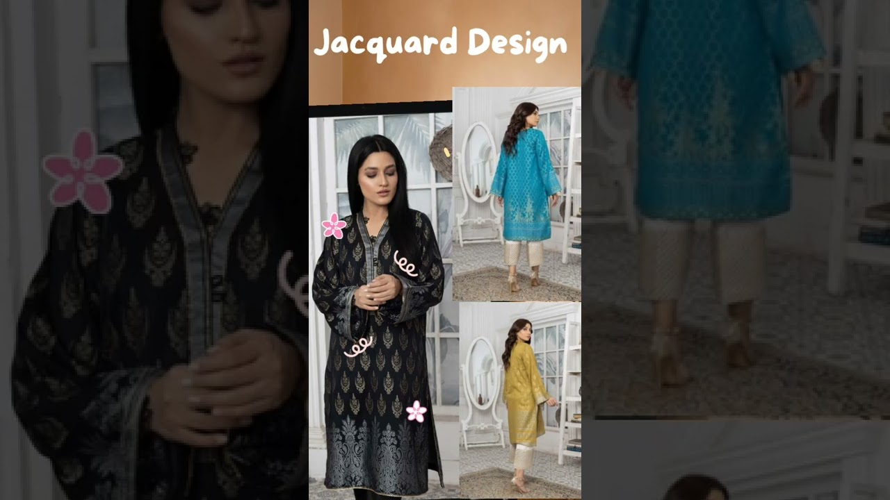 jacquard dress design 😍