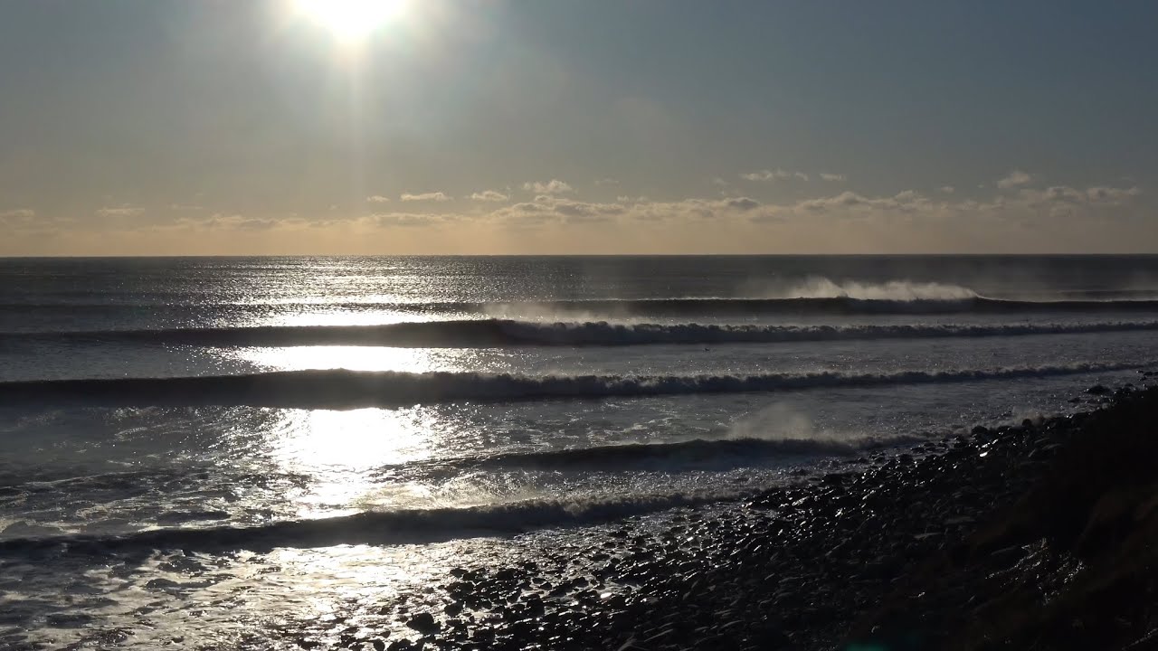Surfing perfect point breaks in Nova Scotia, Canada// Winter surfing