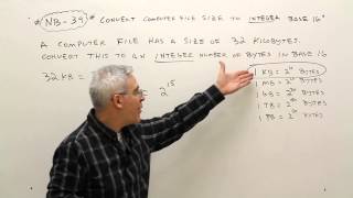 NB 39--Convert Base 2 Computer File Size to Base 16 Integer
