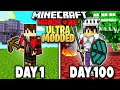 100 Days in Minecraft but there's TONS OF MODS IN 1.16.4