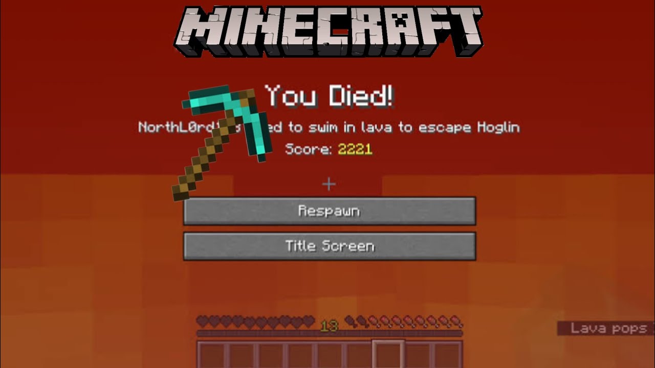 I died in nether and I lose my new diamond pickaxe #03 Minecraft ...