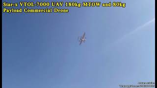 Star-x VTOL-7000 UAV 80kg Payload Max 8Hours by HF engine for Cargo Transport