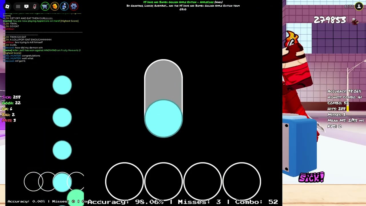 AppleCore Funky Friday 8 misses.