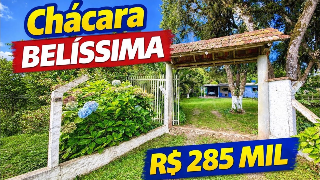 CHACARA FORMADA E BARATA! PROXIMO DE COMÉRCIOS E DE CURITIBA! 285 MIL, SOMENTE A VISTA!