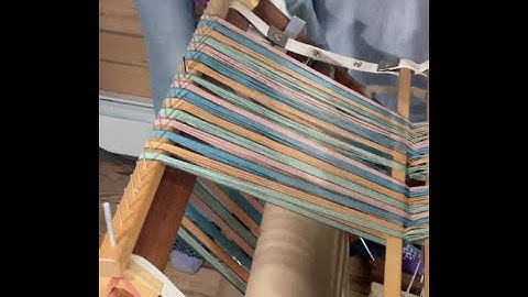 Weaving Yarn to Fabric 3B: Winding the warp onto the loom (updated)