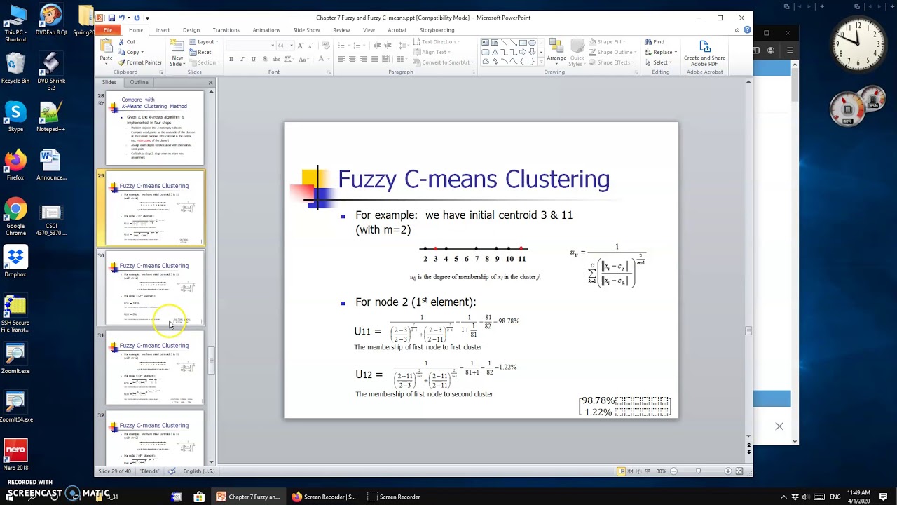 CSCI 4370 5370 Data Mining 4 2 Fuzzy and FCM video 3 D