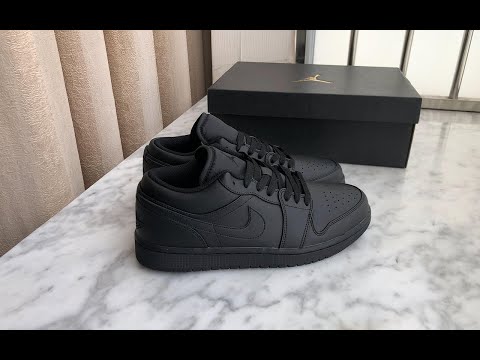 Jordan 1 Low Triple Black 553558-093 Review - YouTube