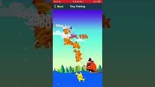 Playing tiny fishing on coolmathgames