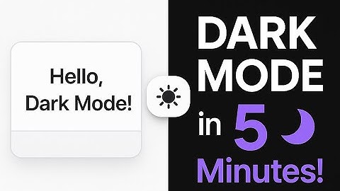 Add Dark Mode in 5 Minutes – Next.js + Tailwind + next-themes Tutorial