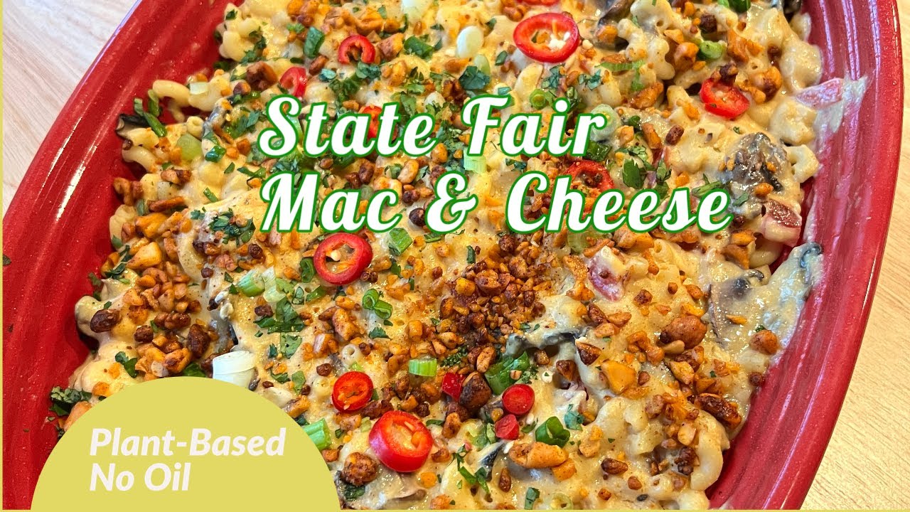 Plant-Based Mac & Cheese with Chorizo Crumbles |whole food plant based | oil free | chef julia
