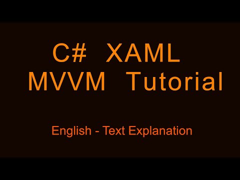 Basic C# MVVM Tutorial - Hello World