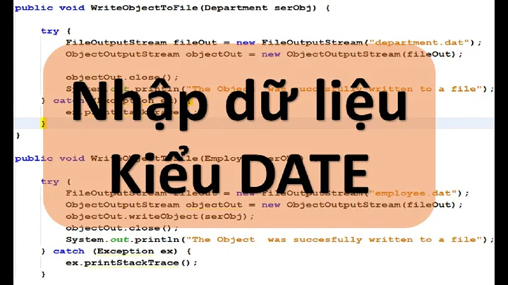 Lập trình Java - Nhập dữ liệu kiểu date với SimpleDateFormat