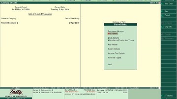 8.9 Creating Employee Details and Defining Salary Structure | Tally ERP 9 Full Tutorial in English